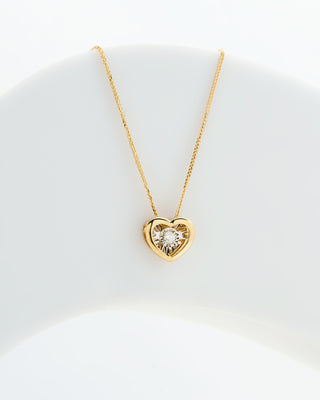 Diamond in Heart Necklace