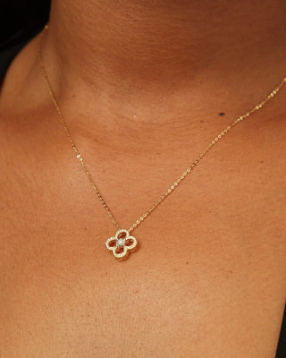 0.118ct Clover Diamond Necklace