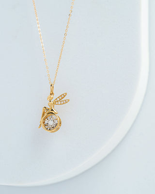 18 Karat 0.047ct Diamond Fairy Necklace