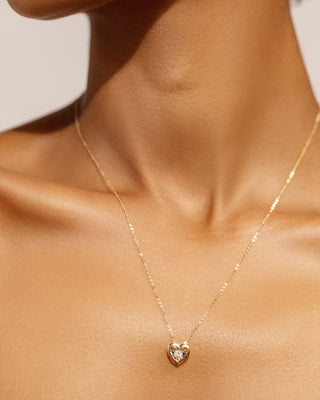 Diamond in Heart Necklace