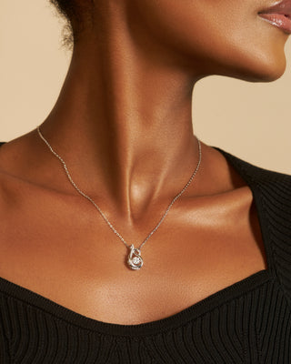 925 Sterling Silver Moissanite Swan Necklace